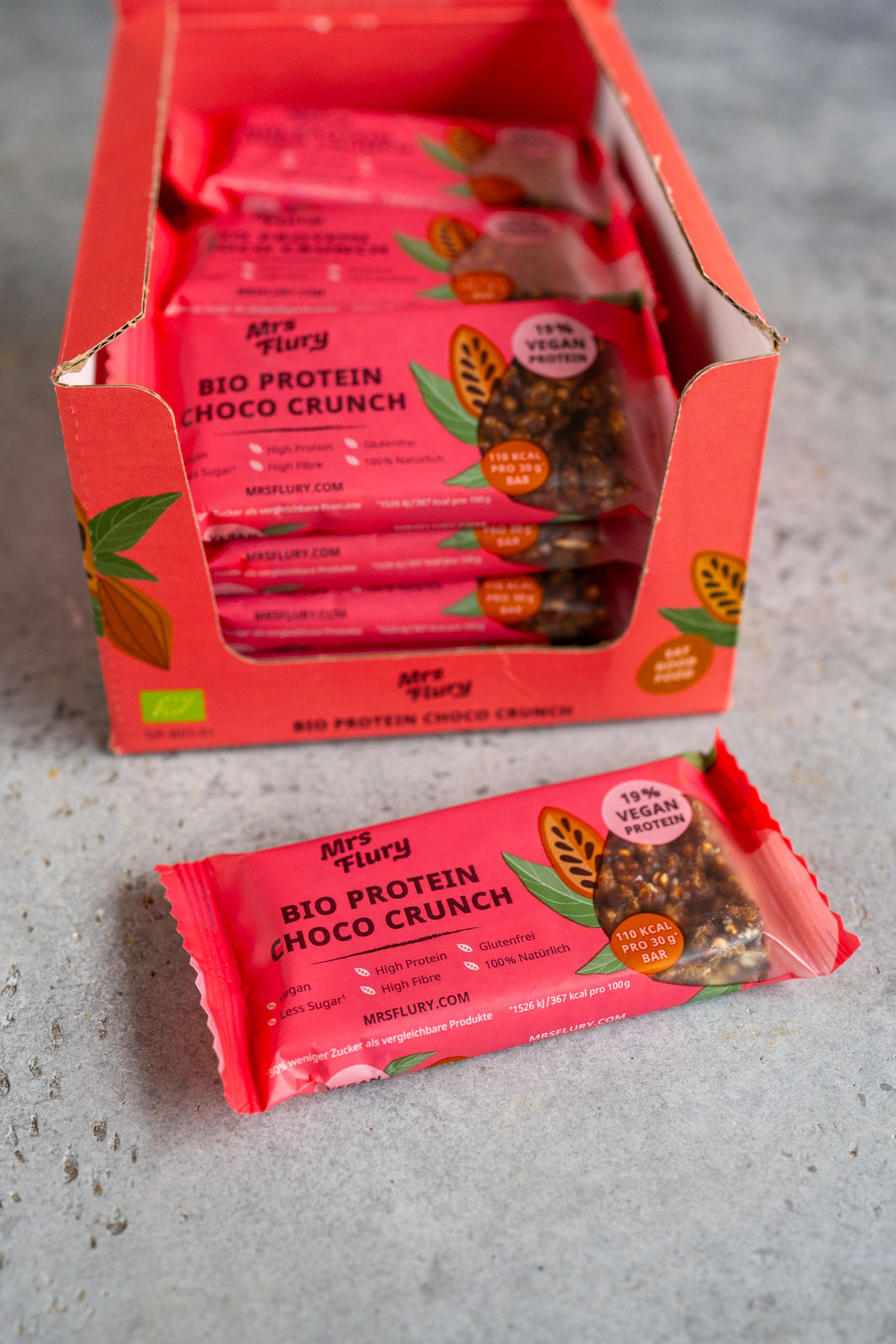 Bio Protein Choco Crunch Riegel 30 g Box mit 15 Stück