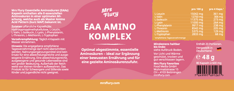 Essentielle Aminosäuren EAA Kapseln