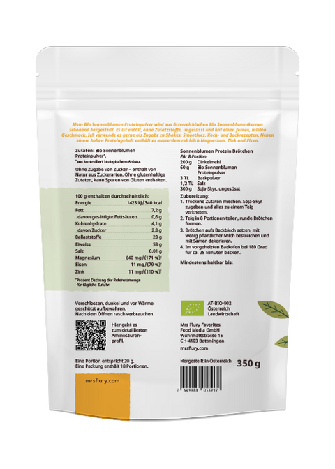 Bio Sonnenblumen Protein vegan 350g