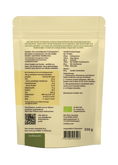 Bio Vanille Protein vegan 250g