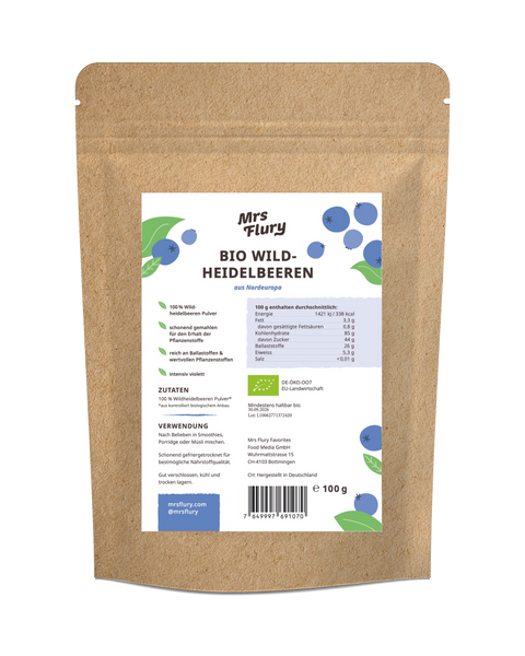 Bio Wilde Heidelbeeren Pulver 100g