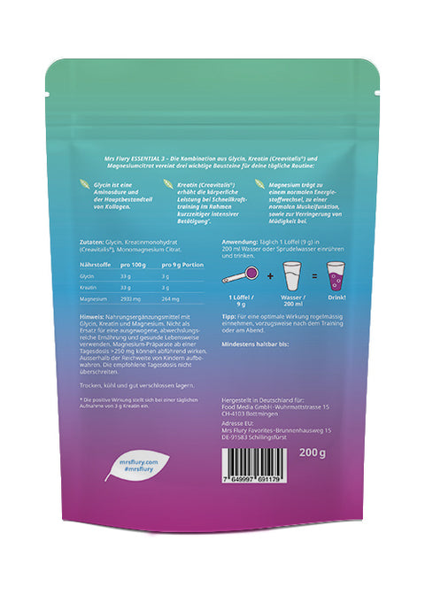 Essential 3 Nährstoffmischung - Kreatin Creavitalis®, Glycin und Magnesium