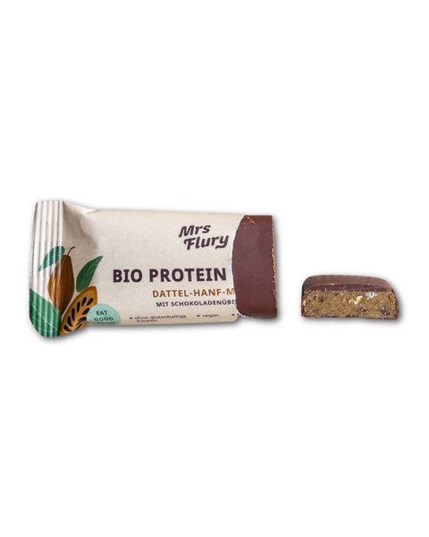 Bio Protein Riegel Hanf-Maca 14% Protein mit Schokoladenüberzug 42 g